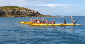 Parmi les activités proposées, les participants ont pu effectuer une promenade en canoë-kayak.