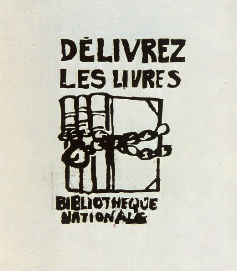 Une affiche de mai 68 conservée à la BnF, qui prend une saveur particulière depuis la mise en ligne de la base ReLIRE...