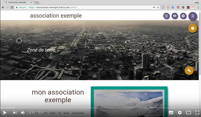 Vidéo « Créer le site de votre association avec les Pages Framasite » sur YouTube