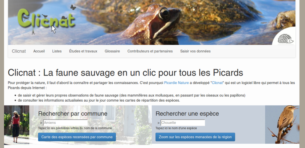 cliquez sur la capture d'écran pour découvrir Clicnat