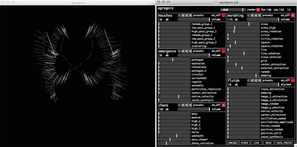 Copie d’ecran du logiciel egregore