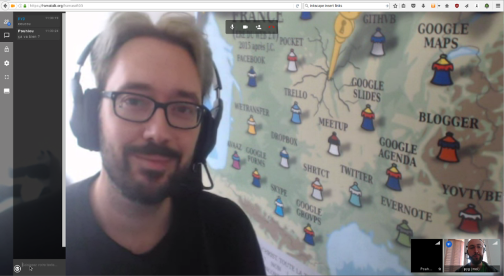 4. Partagez l'adresse web pour converser avec vos ami-e-s !