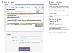 Framapad nouvelle version
