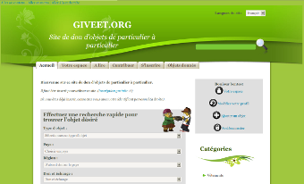 Giveet, une initiative de don d'objets de particulier à particulier, créé par l'association e-cosystems