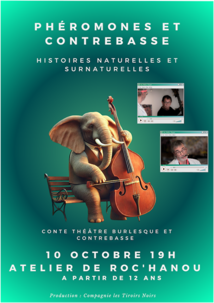 Affiche du spectacle phéromone et contrebasse