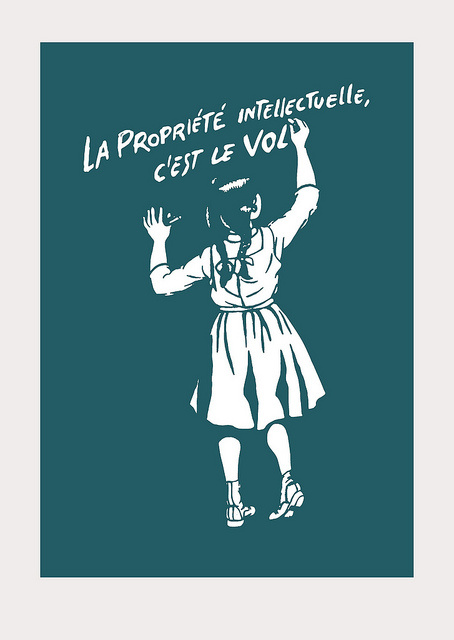 La propriété intellectuelle, c'est le vol. Par Christopher Dombres. CC-BY. Source : Flickr.