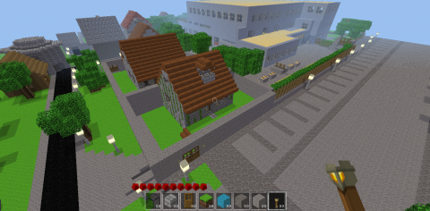 La classe de SVTux a a reconstruit leur collège à l'échelle dans Minetest. 