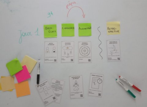 Exemple de préparation d'une journée d'animation à l'aide de métacartes