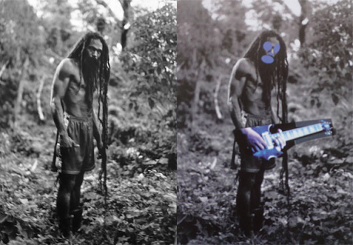 A gauche, une des photographies originales de Patrick Cariou. A droite, ce qu'en a fait Richard Prince.