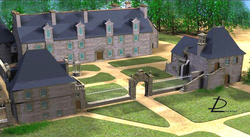 Modélisation 3D du manoir de Kéroual à Guilers.