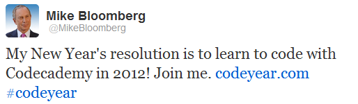 Tweet - Mike Bloomberg