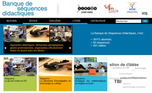 Banque de Séquences didactiques (école, collège, lycée), inscription gratuite