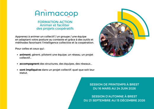Animacoop : inscriptions ouvertes pour les sessions 2026 à Brest 