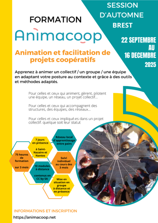 Animacoop : inscriptions ouvertes pour la session d'automne 2025 à Brest 