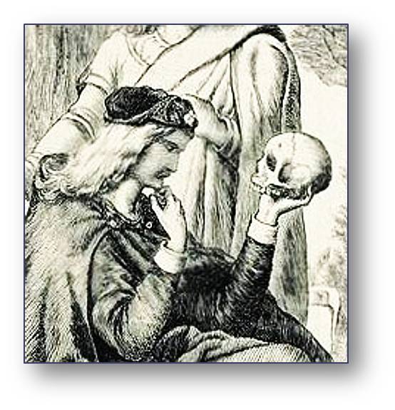Hamlet avec le crâne de Yorick,