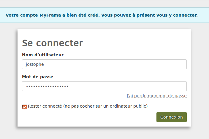 myframa-connection