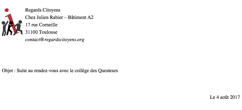 Entete lettre questeurs
