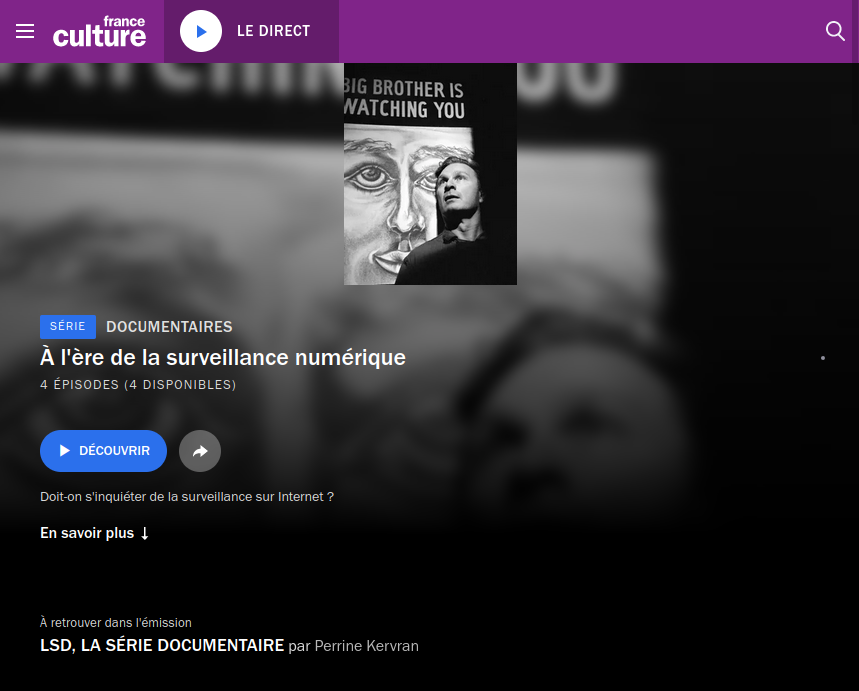 Capture écran de la page de l'émission