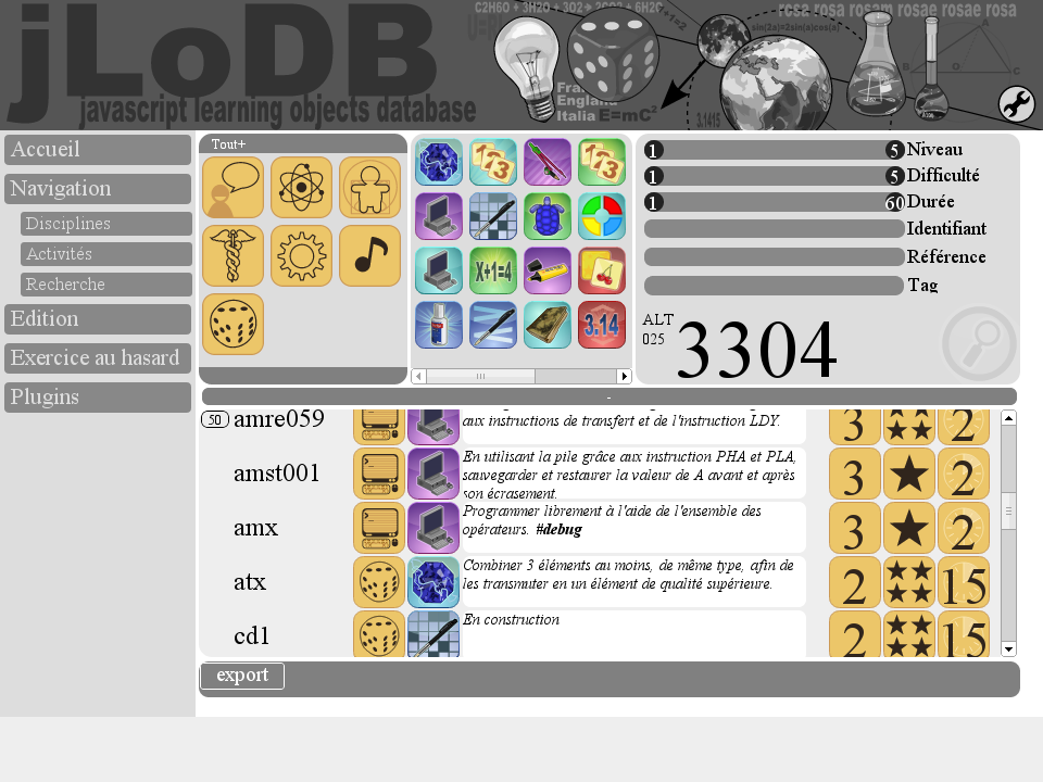 Le site jLoDB